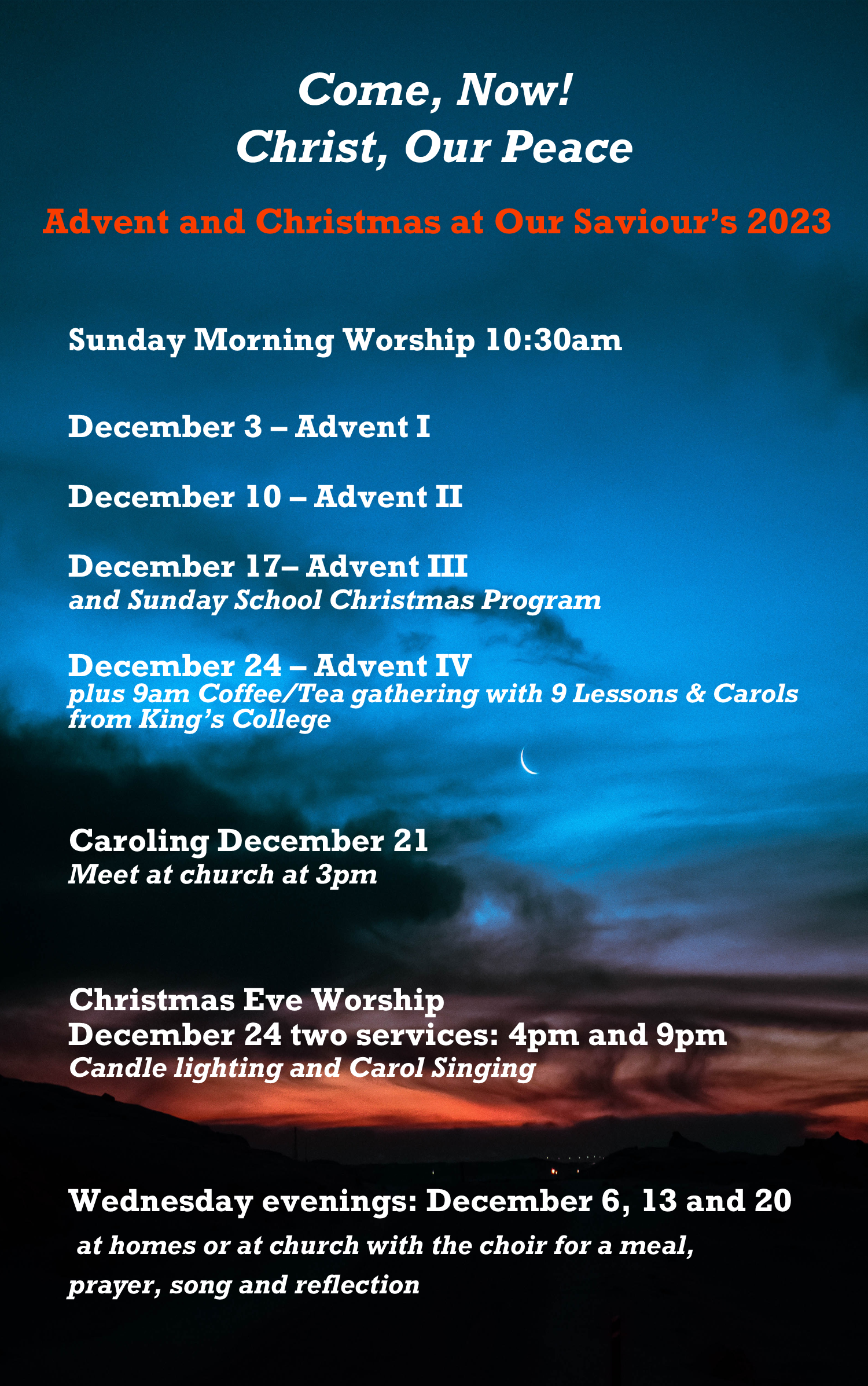 Advent and Christmas at Our Saviour’s 2023 - Our Saviour's Lutheran Church